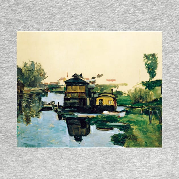 Floating Houses On A River by Paul Cezanne by Classic Art Stall